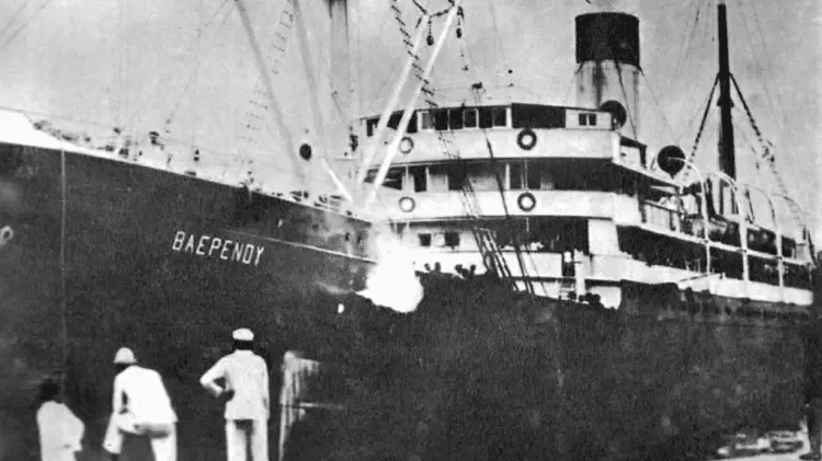 Navio Baependy, que foi afundado por Navio Baependy, que foi afundado por submarino nazista em 1942 na costa de Sergipe. Fonte: www.noticias.uol.com.br