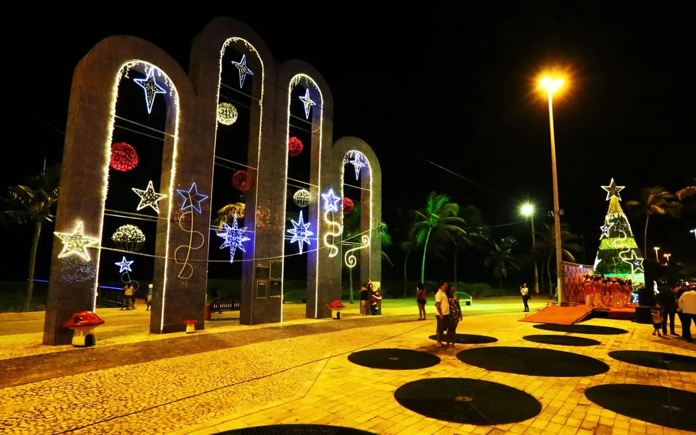 Orla de Aracaju á noite