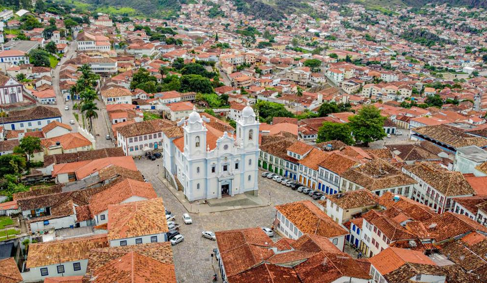 Vista aérea Centro Histórico de Diamantina, MG. Fonte: Prefeitura Municipal de Diamantina.