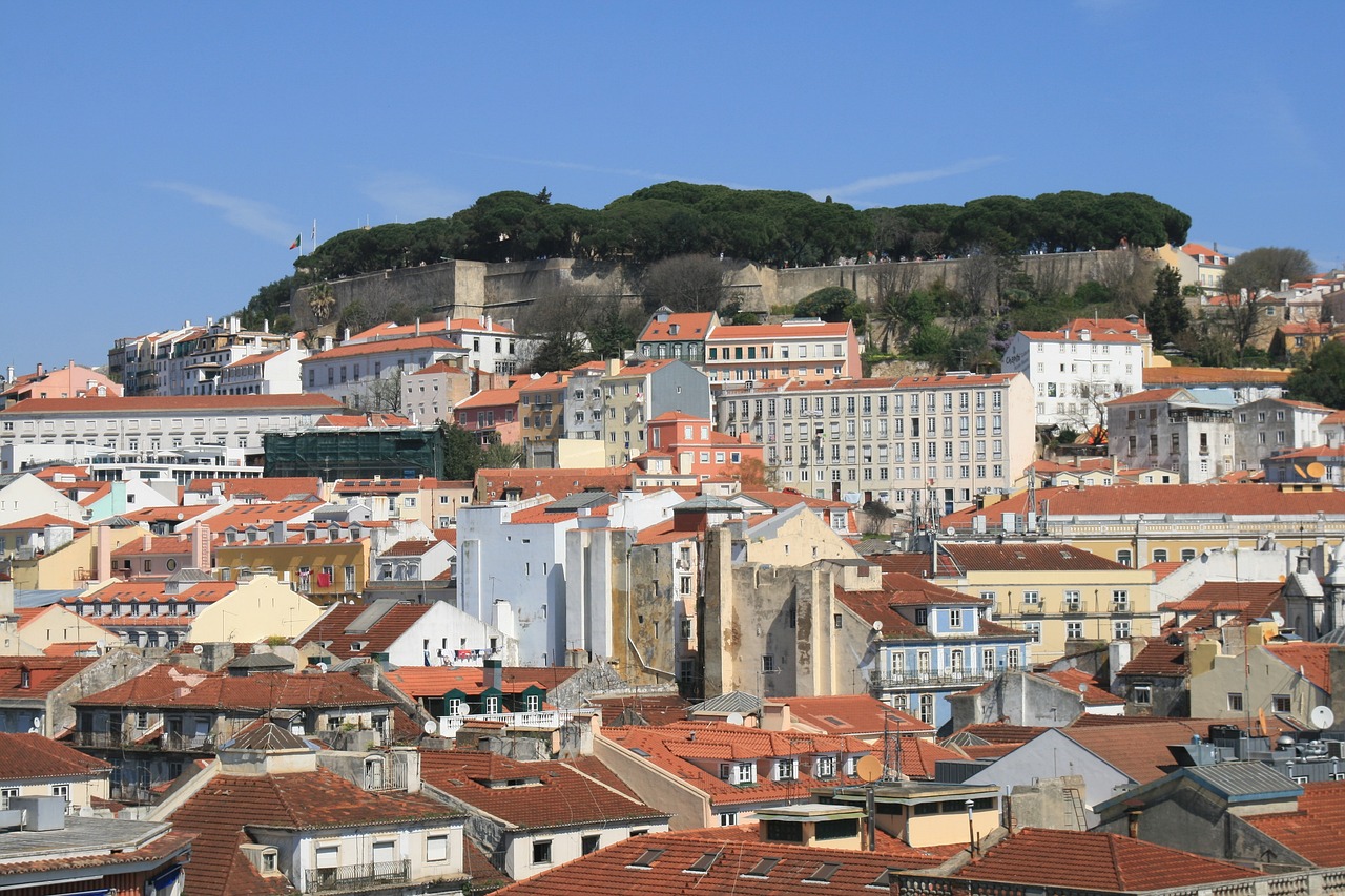 Castelo de São Jorge e telhados de Lisboa - POrtugal