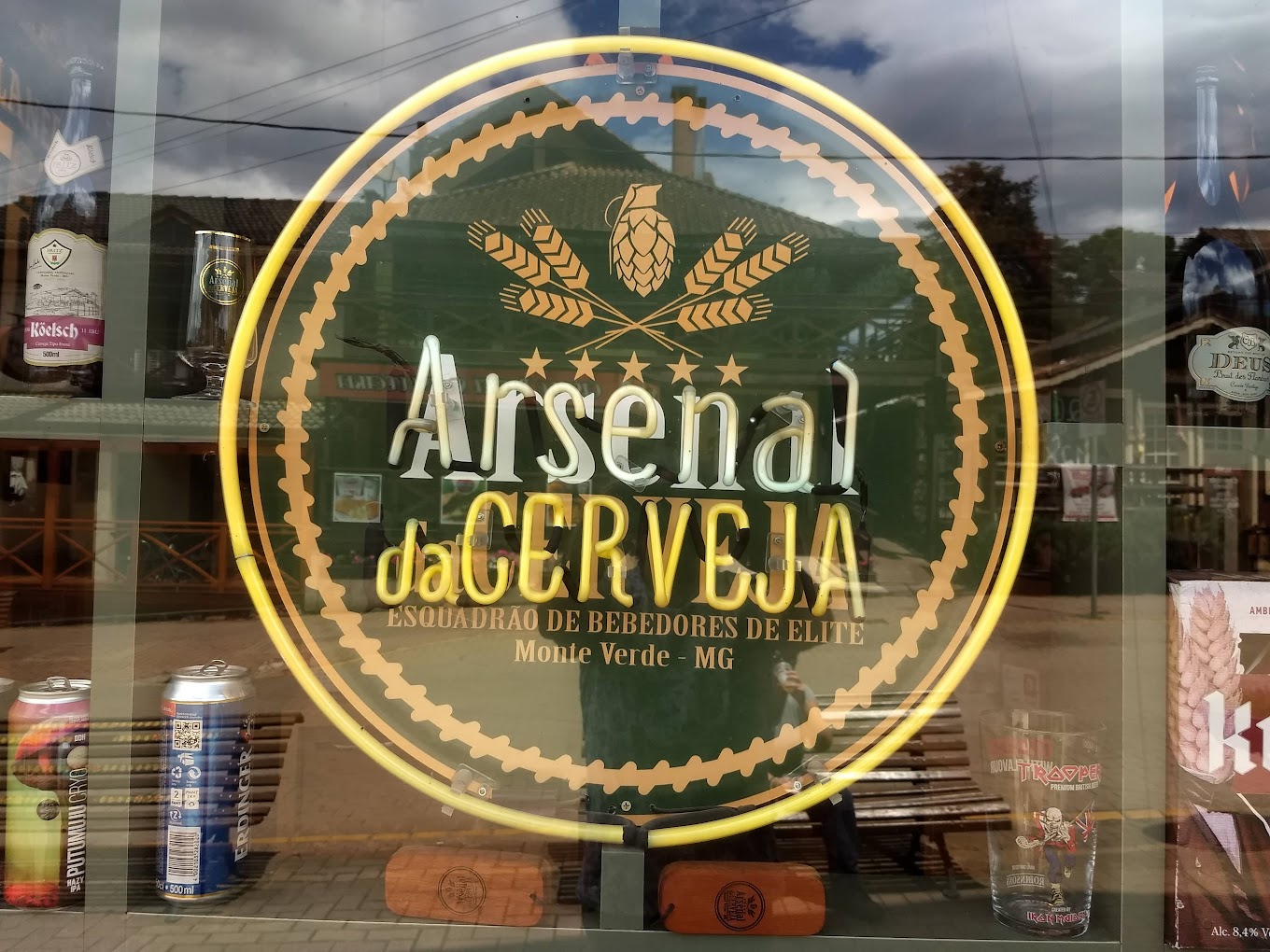 Vidraça do Arsenal da Cerveja em Monte Verde