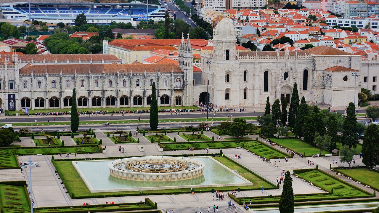 Vista geral do Mosteiro dos Jerónimos , Lisboa, Portugal