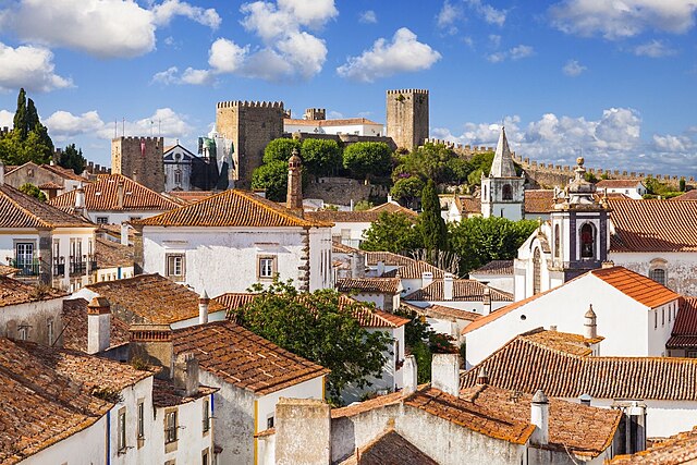 Vista panorâmica de Óbidos, Portugal