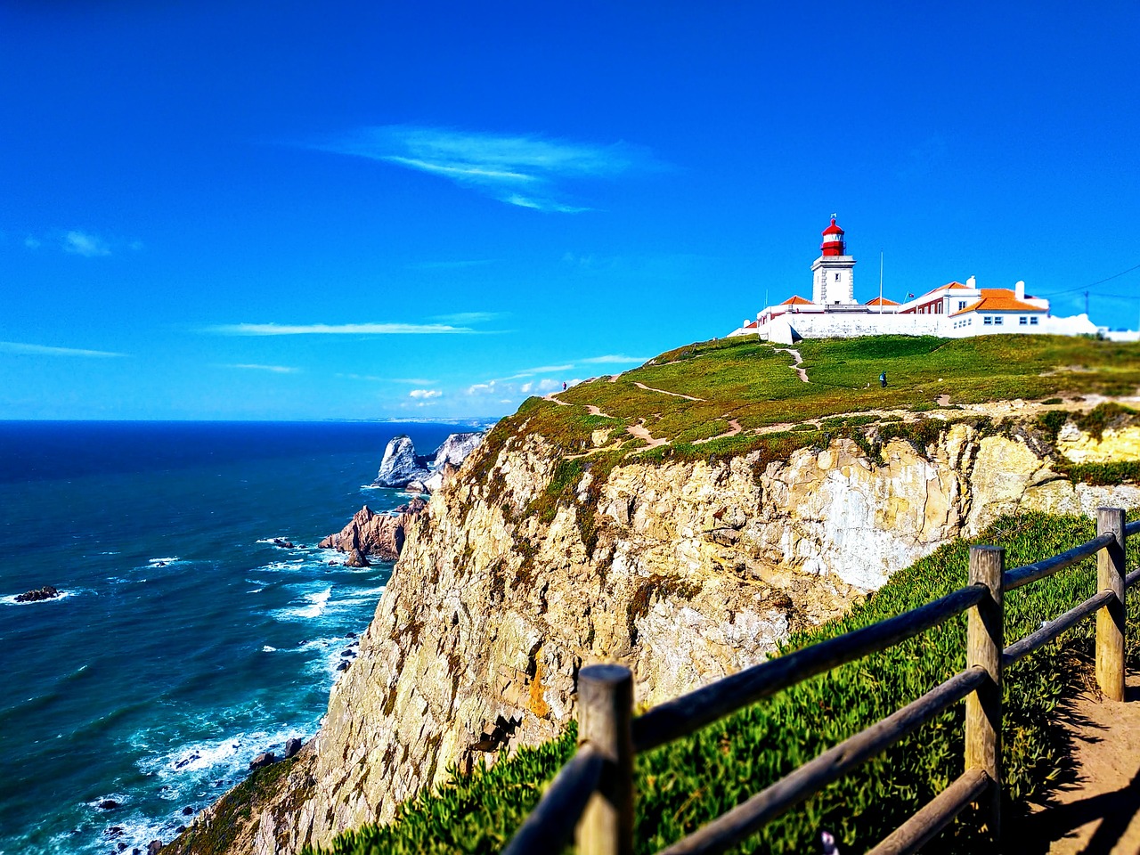 Vista do Cabo da Roca, em Portugal.