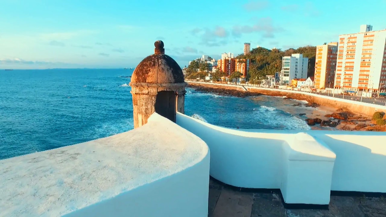 Vista panorâmica de dentro do Farol do Museu Náutico em Salvador no estado da Bahia.