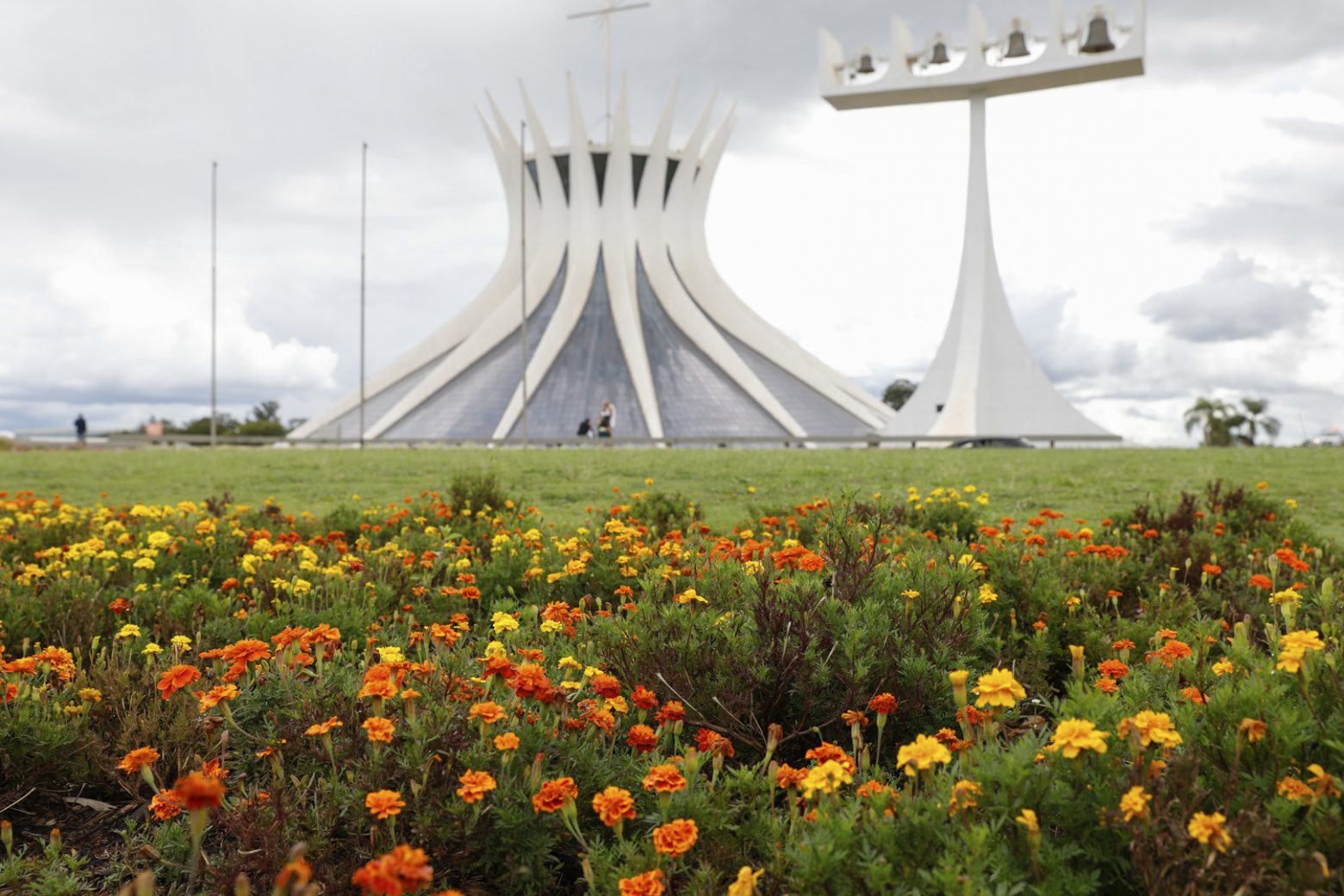 Catedral de Brasília - fachada e jardim