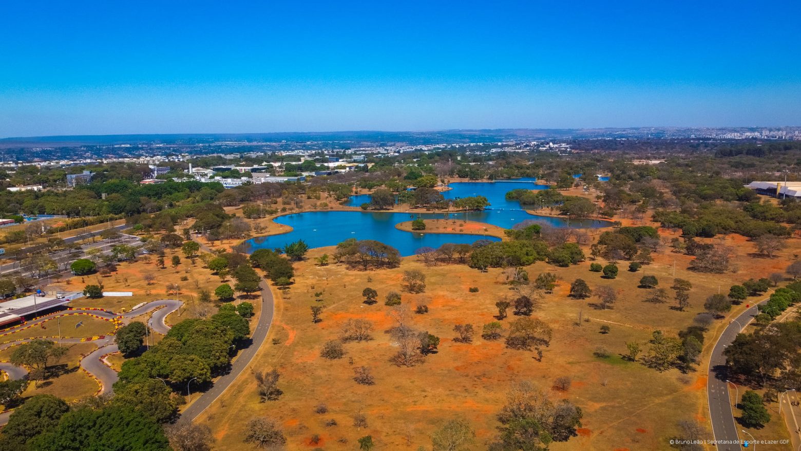 Vista aérea do Parque da Cidade, Brasília