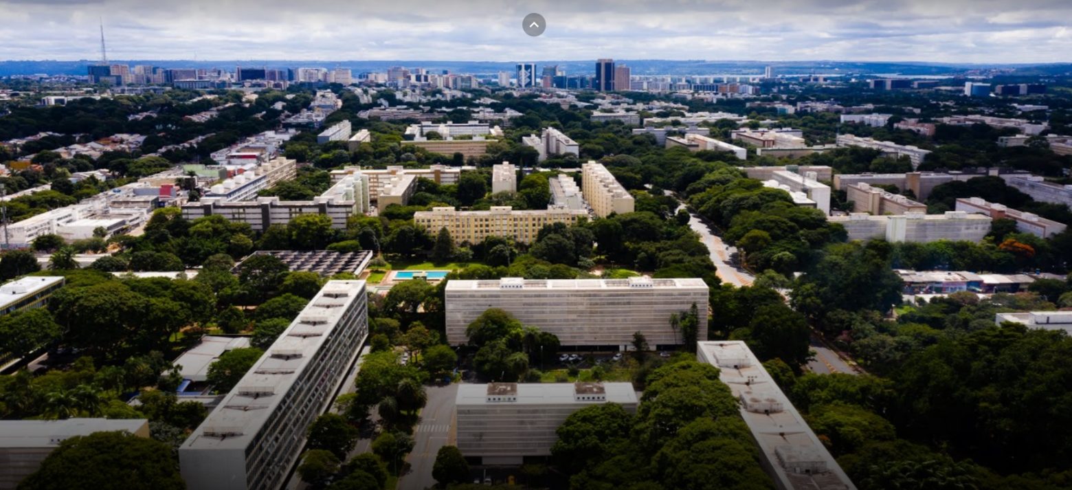 Vista aérea Quadra Modelo, 308 Sul - Na cidade de Brasília 