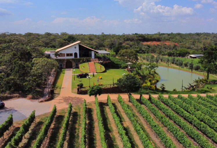 Vinícola e entrada do hotel fazenda Villa Triacca