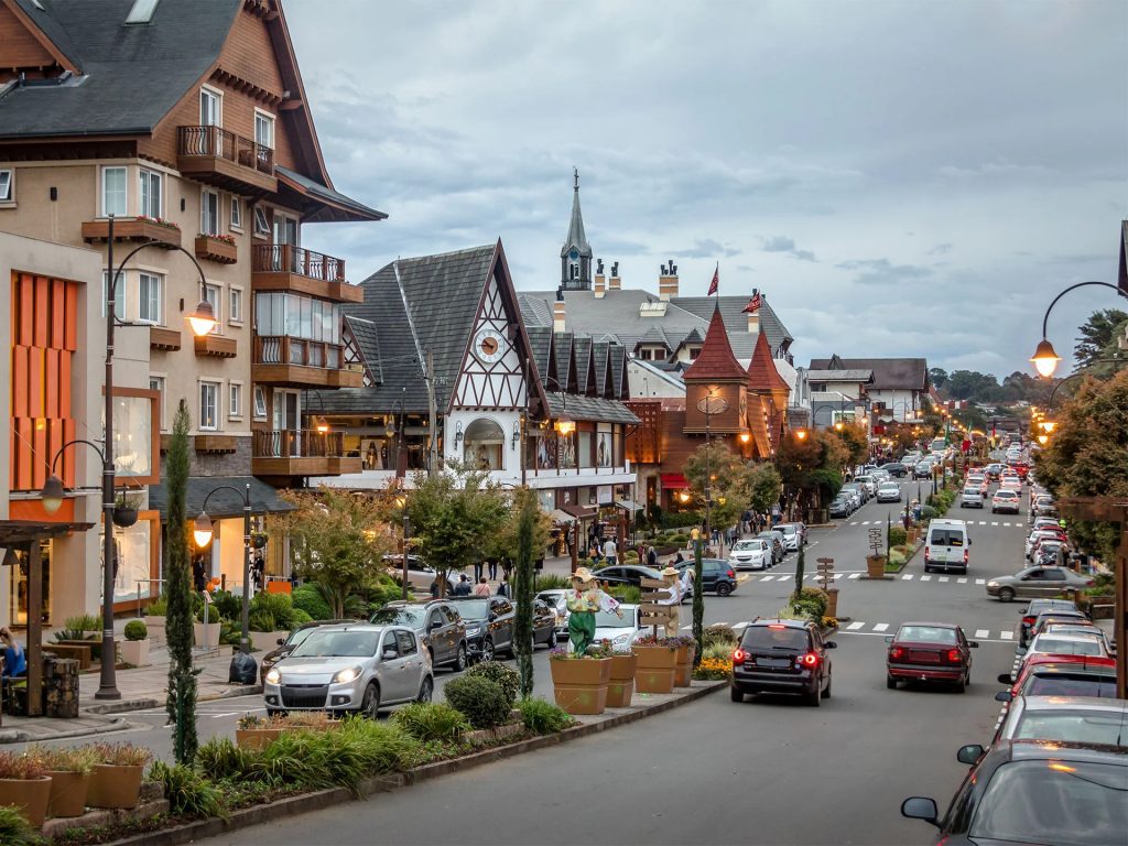 Imagem do centro de Gramado no Rio Grande do Sul. 