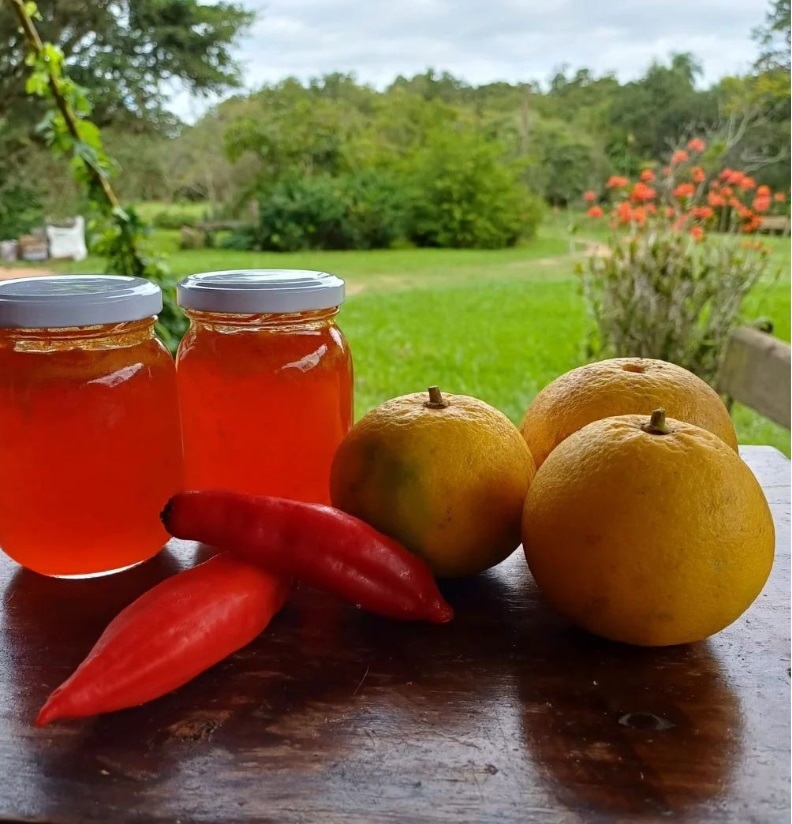 Geléia, pimenta e limão do Sítio Capororoca. Porto Alegre.