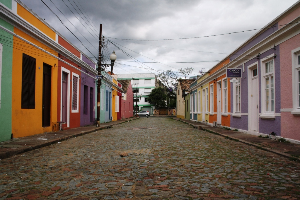 Travessa dos Venezianos, casas coloridas, Porto Alegre