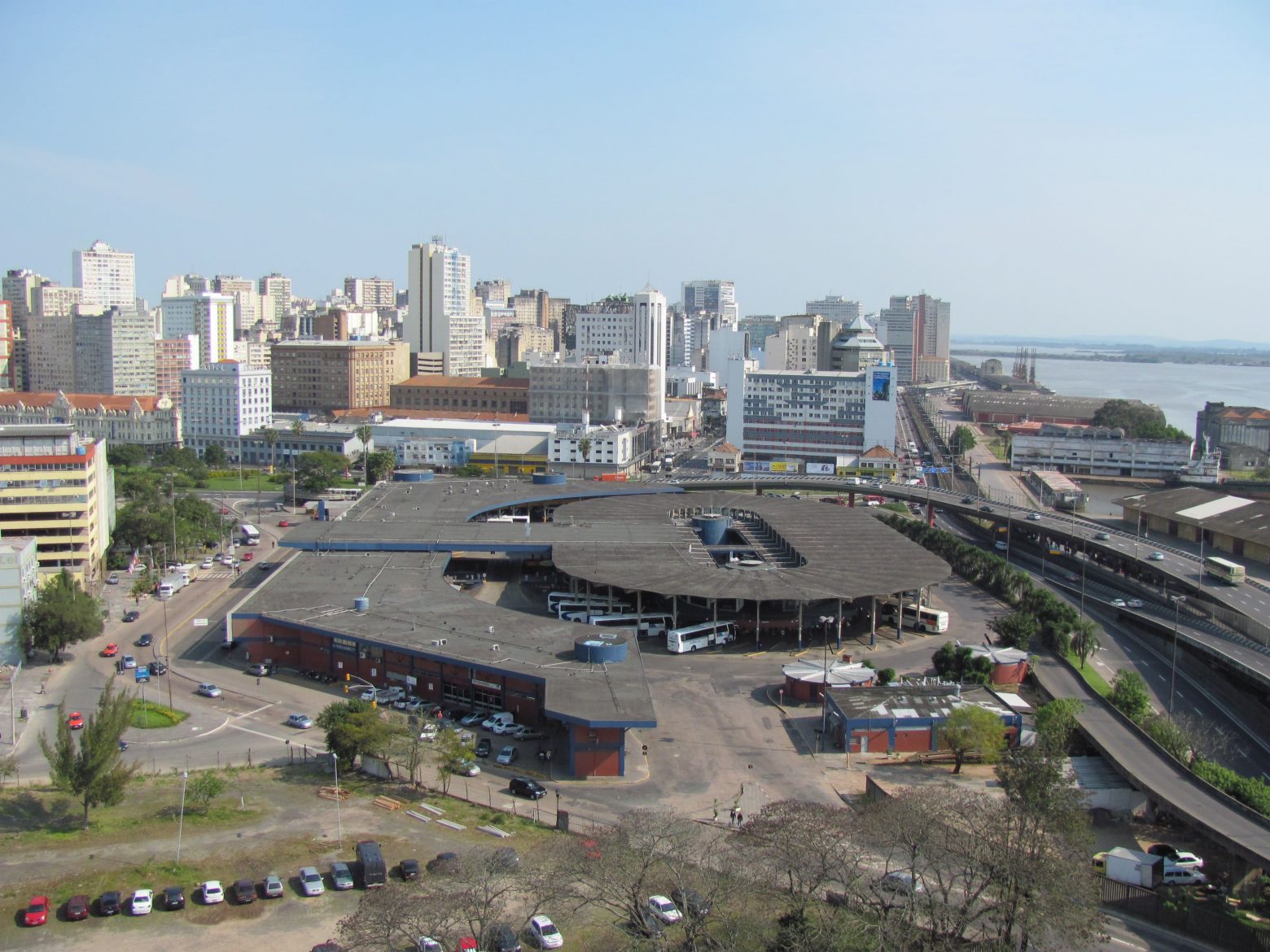 Vista aérea da Rodoviária de Porto Alegre