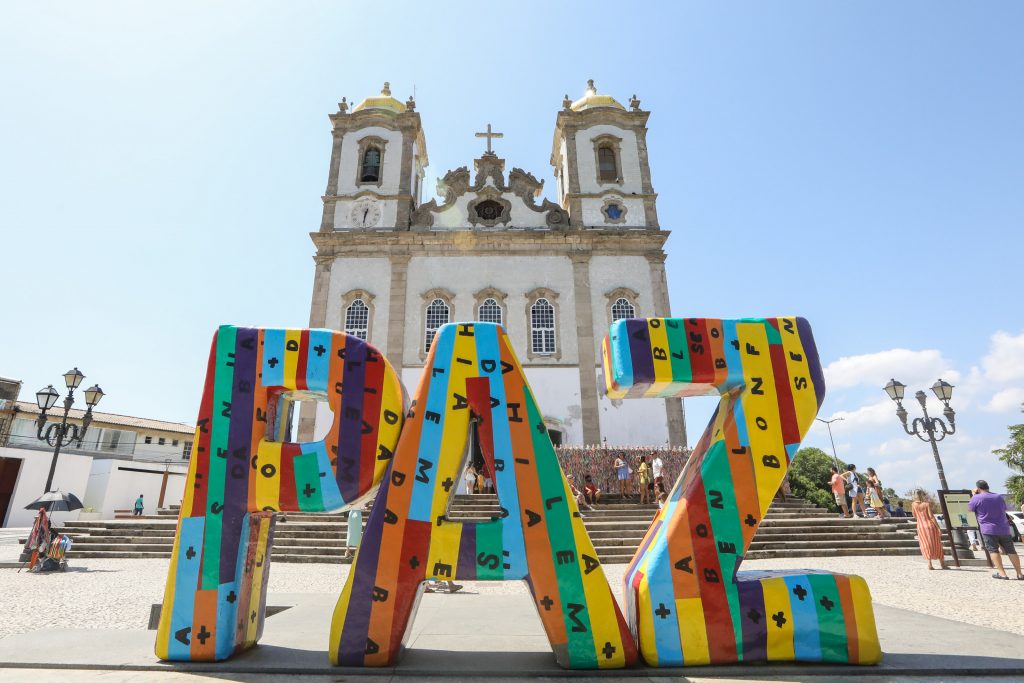 Foto da frente da Basílica Nosso Senhor do Bonfim - Salvador - Bahia 