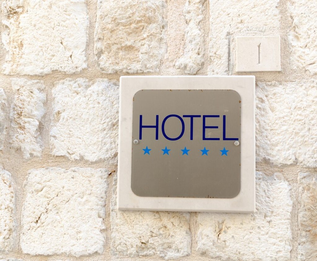 Placa de Hotel 5 Estrelas